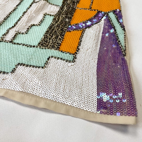 NWT Aztec Sequin Skirt - Picture 3 of 6